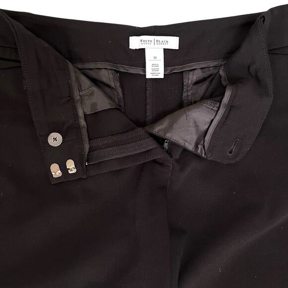 White House Black Market Shorts Bermuda Women Size 14 Black Stretch Mid Rise - Picture 3 of 10